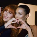 Bella Hadid with Charlotte Tilbury following brand partnership announcement