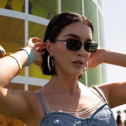 Influencer Brittany Xavier posing at Coachella