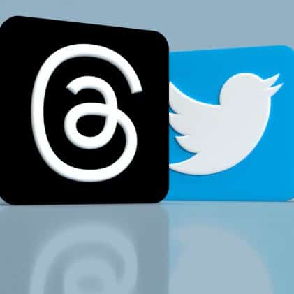 Twitter and Threads logos